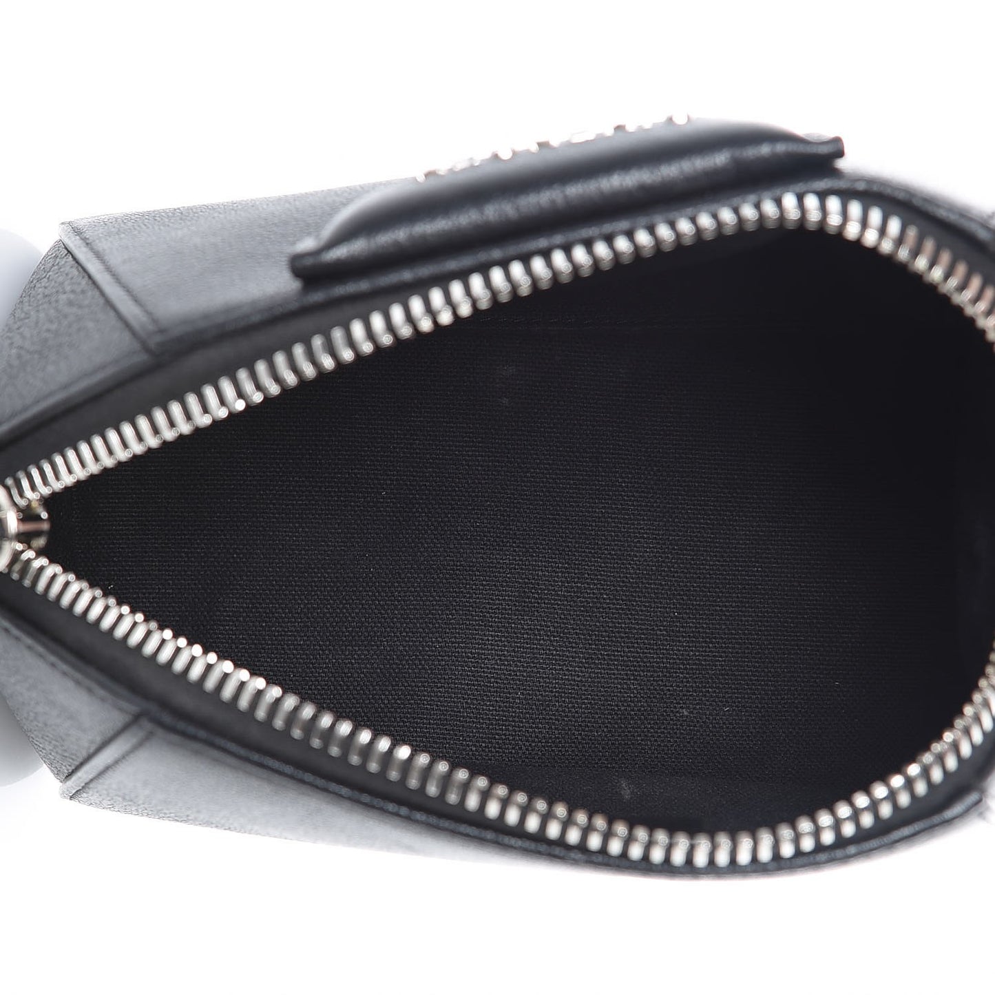 Sugar Goatskin Small Antigona Beauty Wristlet Black