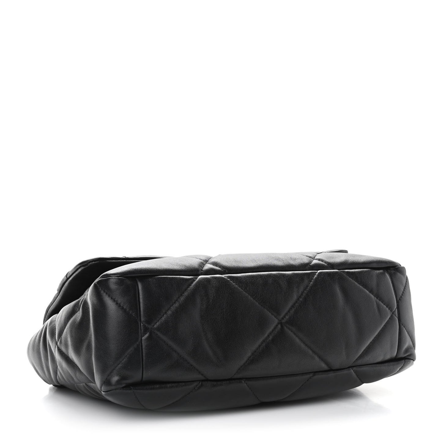 Lambskin Quilted Large Chanel 19 Flap Black
