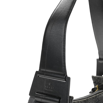 Gucci Denim Monogram GG Signature Shoulder Bag Black 11 of 11