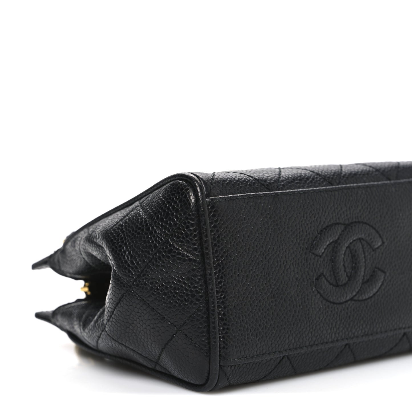 Caviar Quilted Shoulder Bag Black