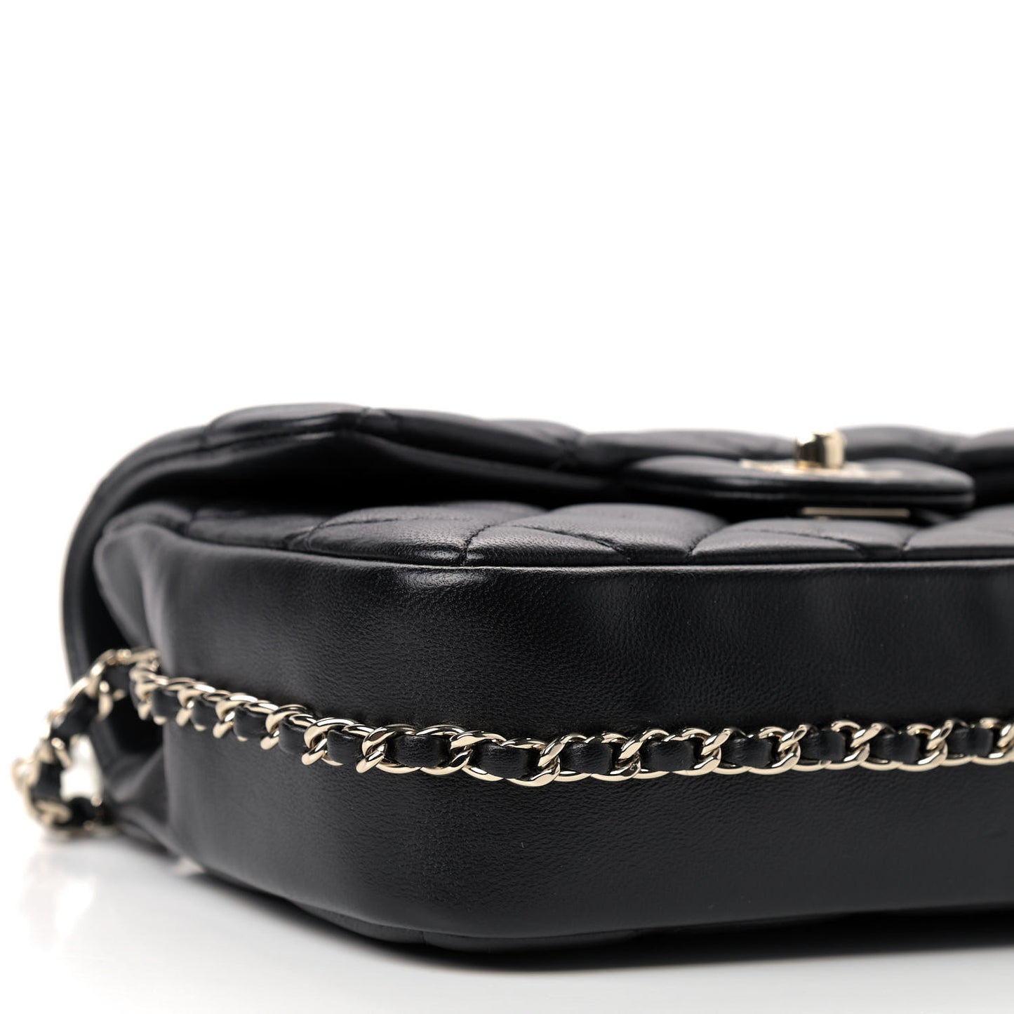 Lambskin Quilted Small My Precious Flap Black