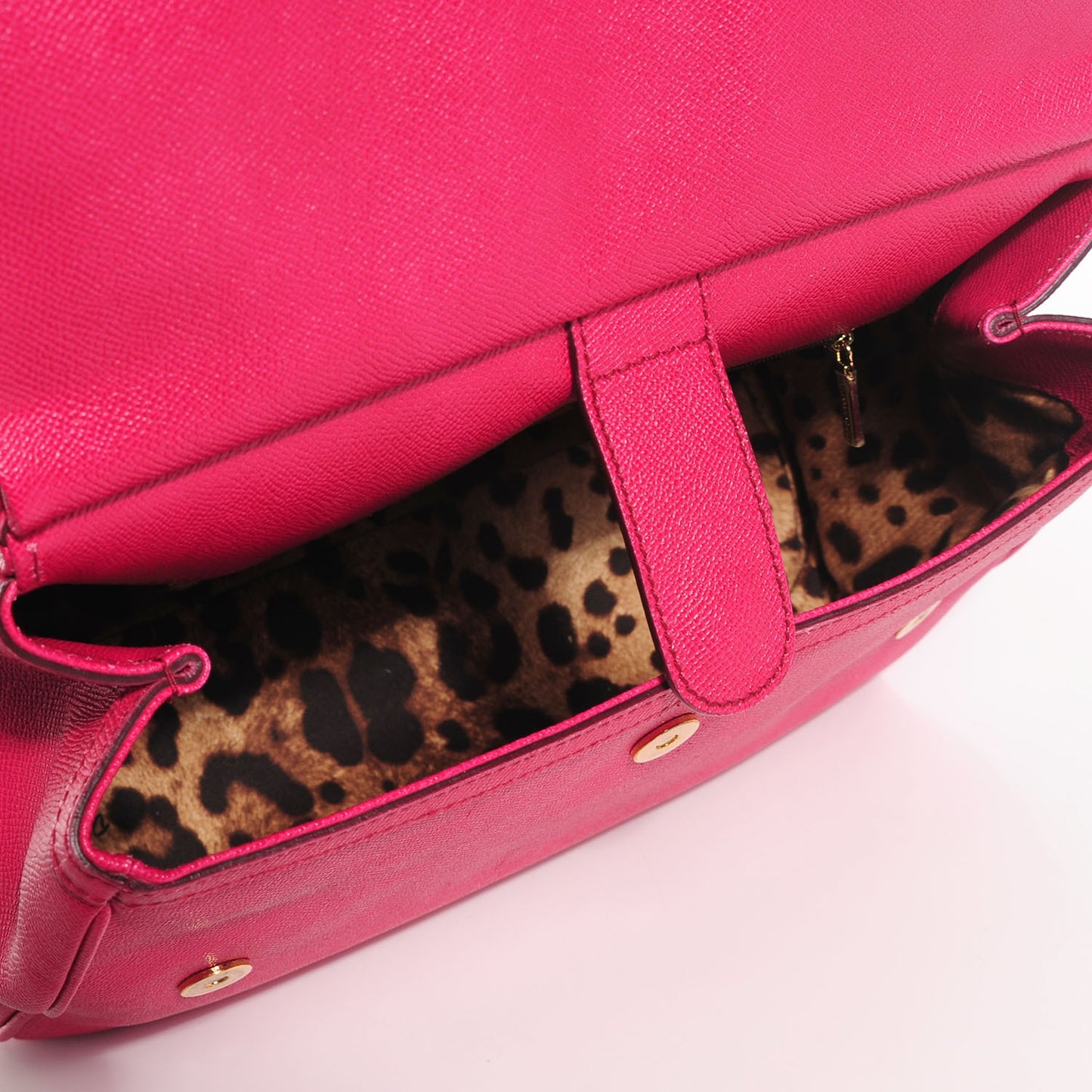 Dauphine Calfskin Large Miss Sicily Satchel Fuchsia