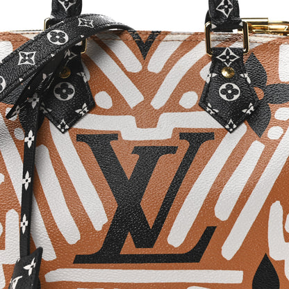 Louis Vuitton Monogram Giant Crafty Speedy Bandouliere 25 Creme Caramel 7 of 9