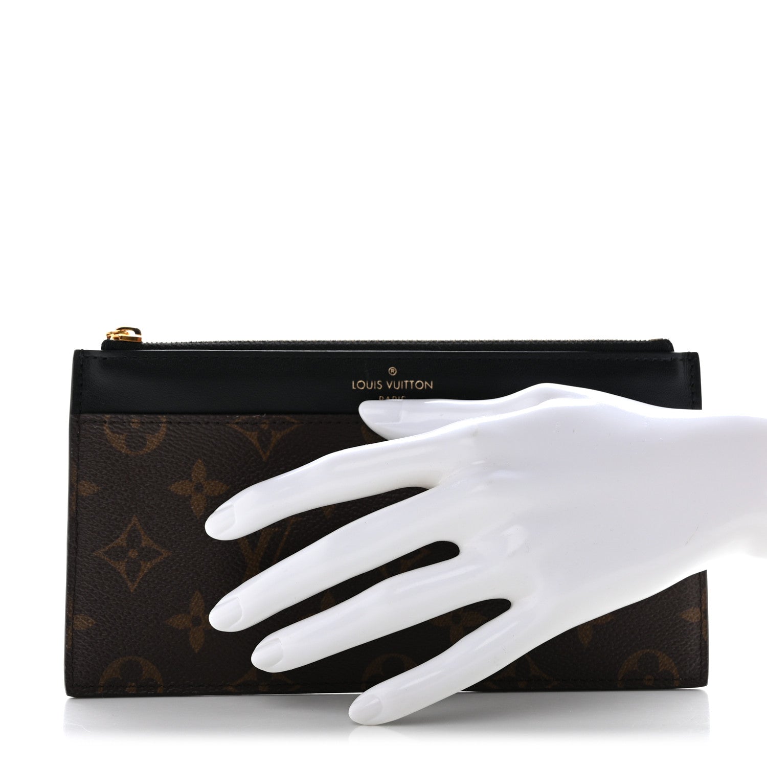 Louis Vuitton Monogram Slim Purse Black 2 of 8