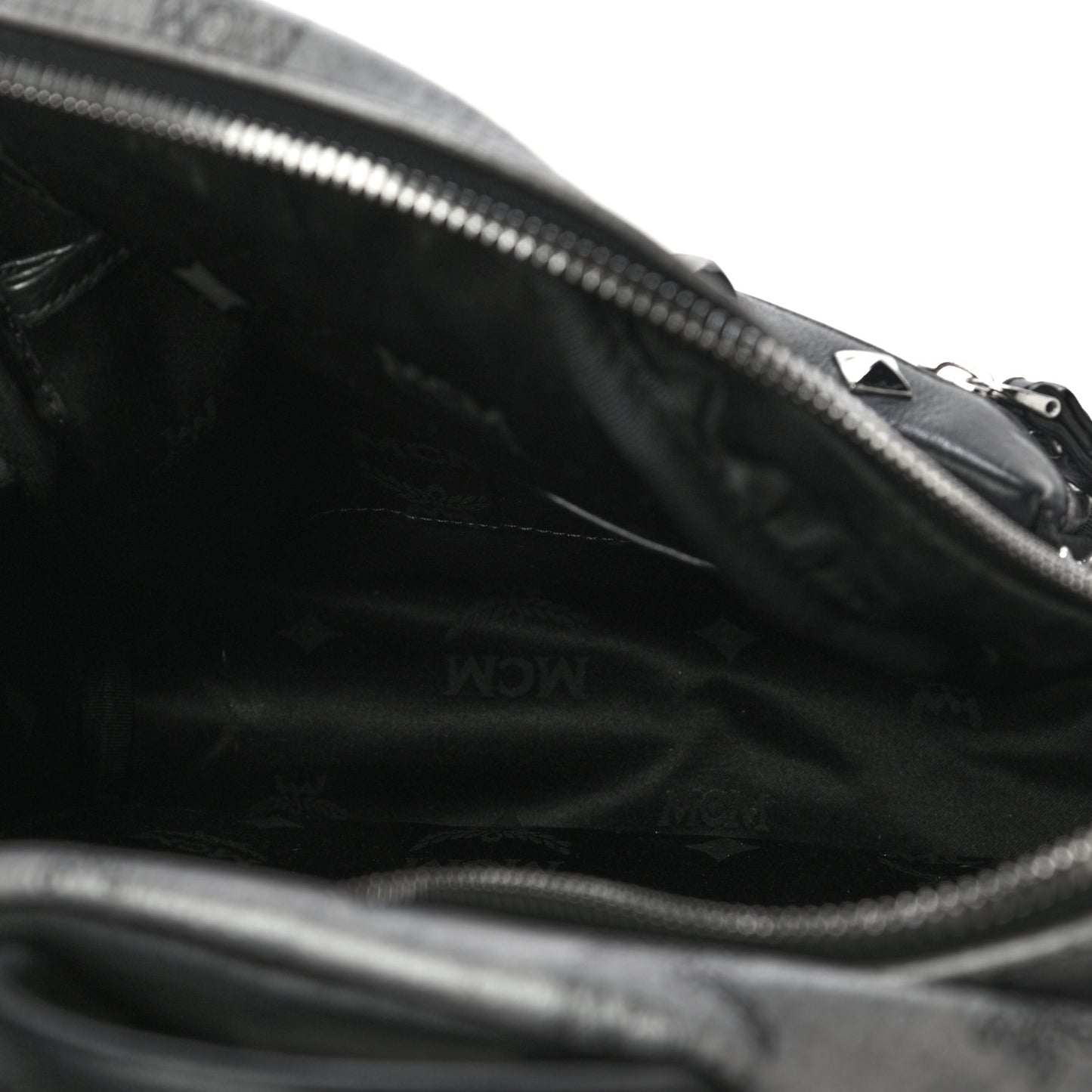 Metallic Visetos Studded Small Dual Stark Backpack Silver