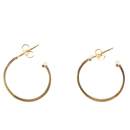 Tiffany 18K Yellow Gold Medium T Wire Hoop Earrings 1 of 7