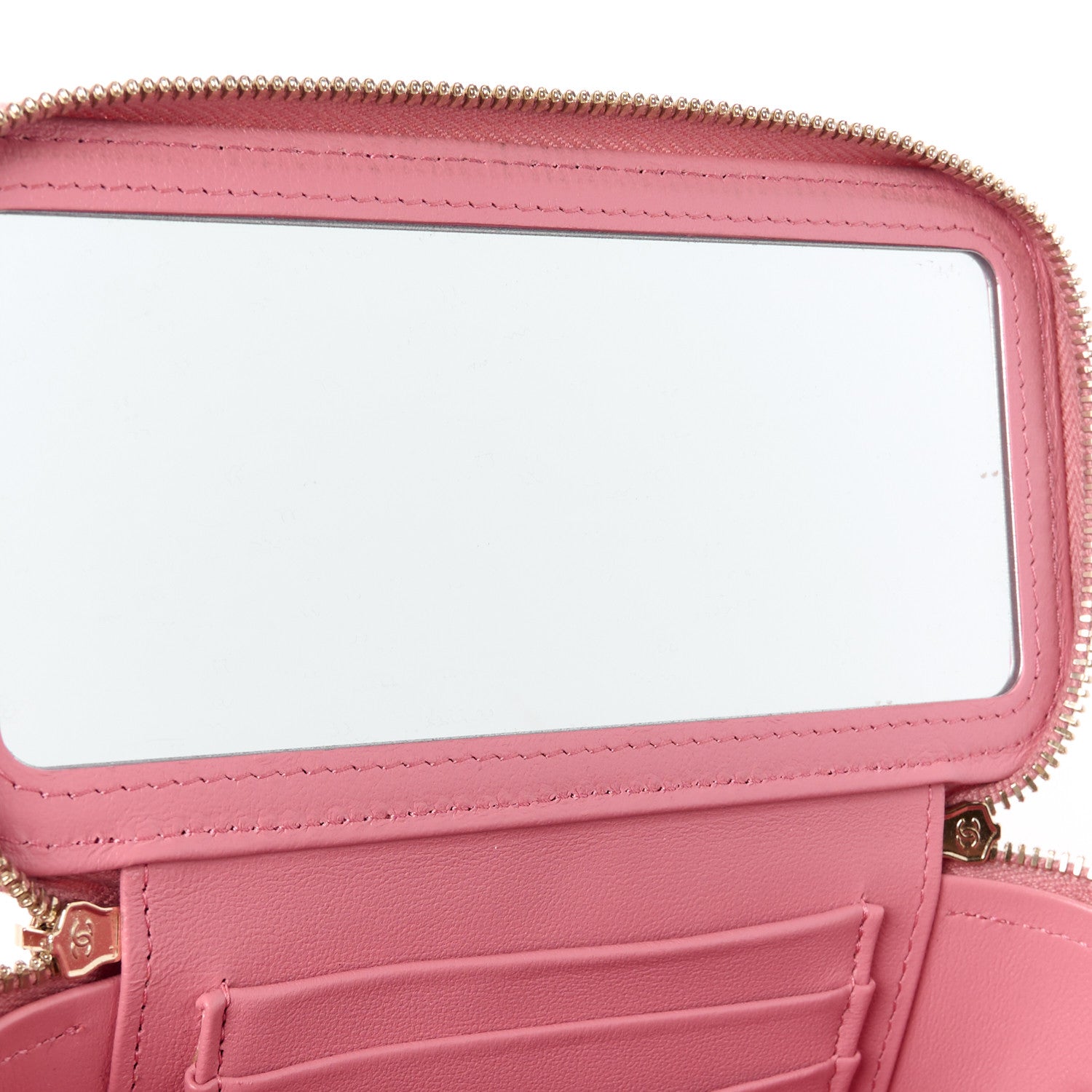 Chanel Lambskin Quilted Small Top Handle Vanity Case With Chain Dark Pink 13 of 14