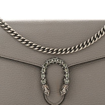 Gucci Dollar Calfskin Crystal Mini Dionysus Chain Wallet Dusty Grey Black Diamond 7 of 15