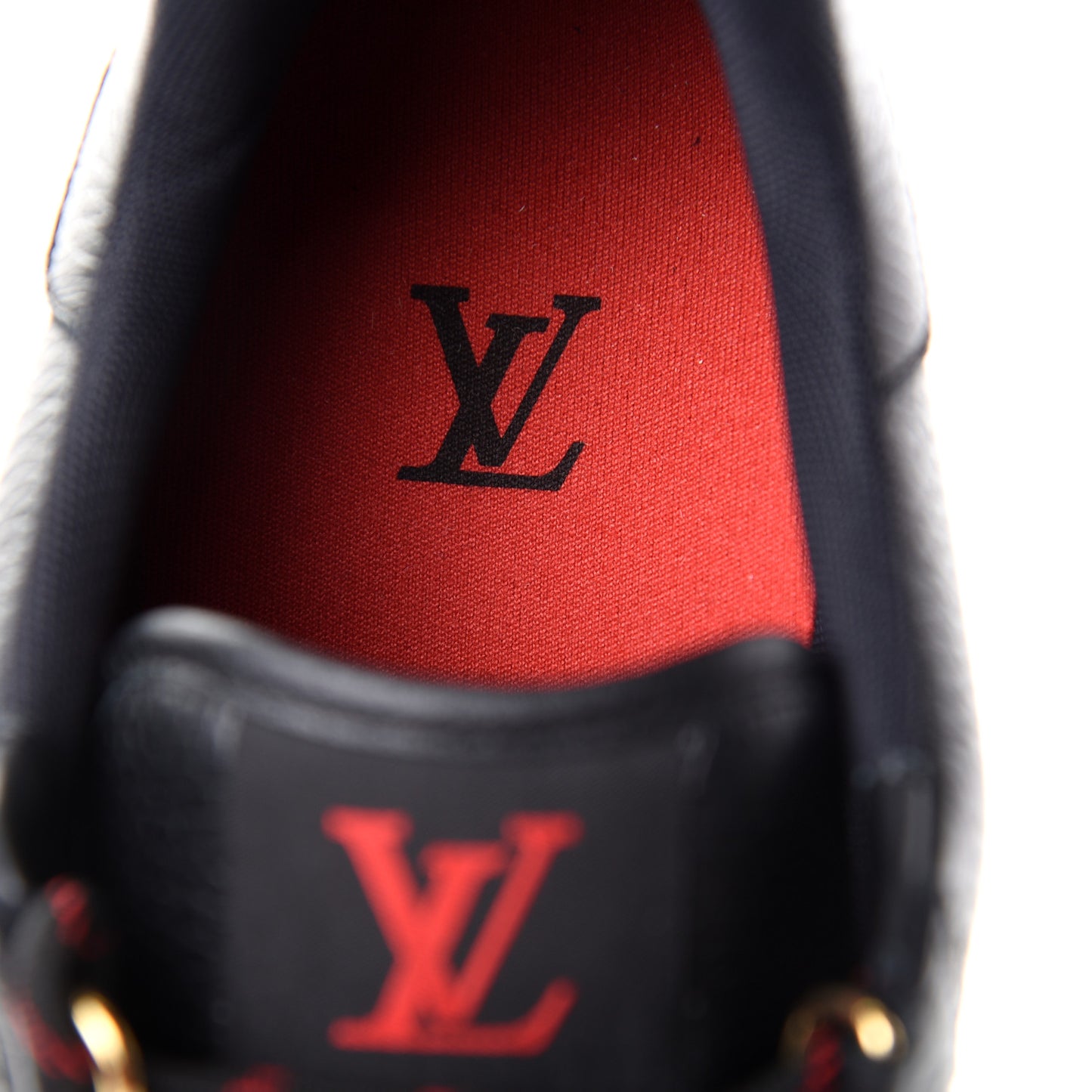 Calfskin Mens LV Trainer Sneaker 8 Black