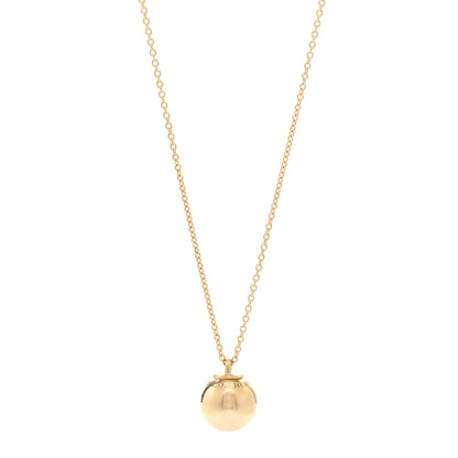 Tiffany 18K Yellow Gold 12.75mm HardWear Ball Pendant Necklace 1 of 4