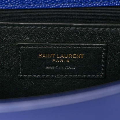 Saint Laurent Grain De Poudre Small Classic Monogram Kate Satchel Royal Blue 7 of 10