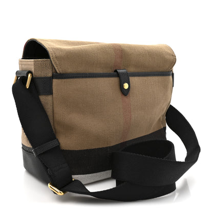 Burberry Canvas Mega Check Small Baildon Messenger Bag Black 3 of 12