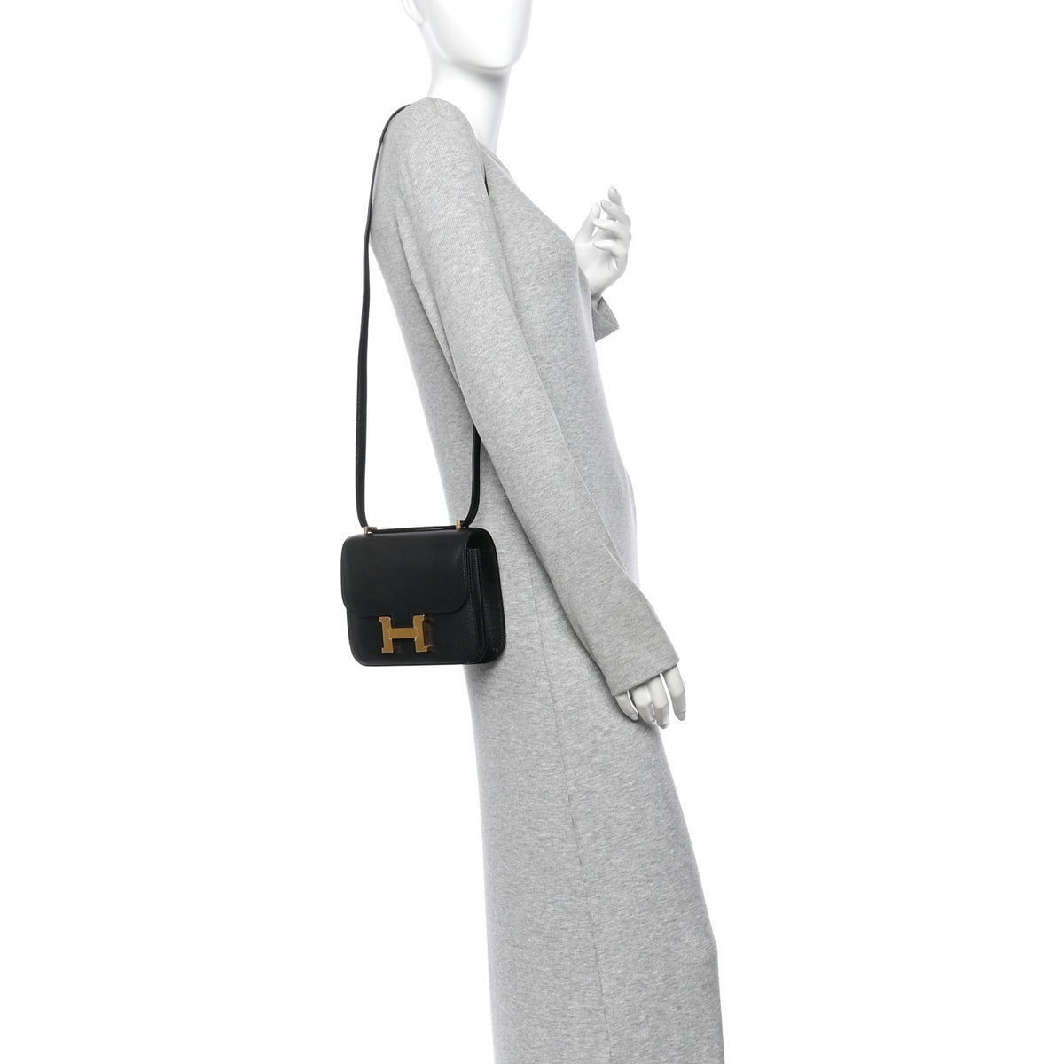 Hermes Chevre Mysore Constance 18 Black 2 of 13