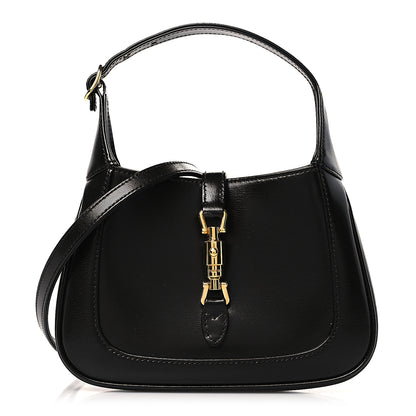 Gucci Boarded Dyana Lux Calfskin Mini Jackie 1961 Hobo Black 1 of 9