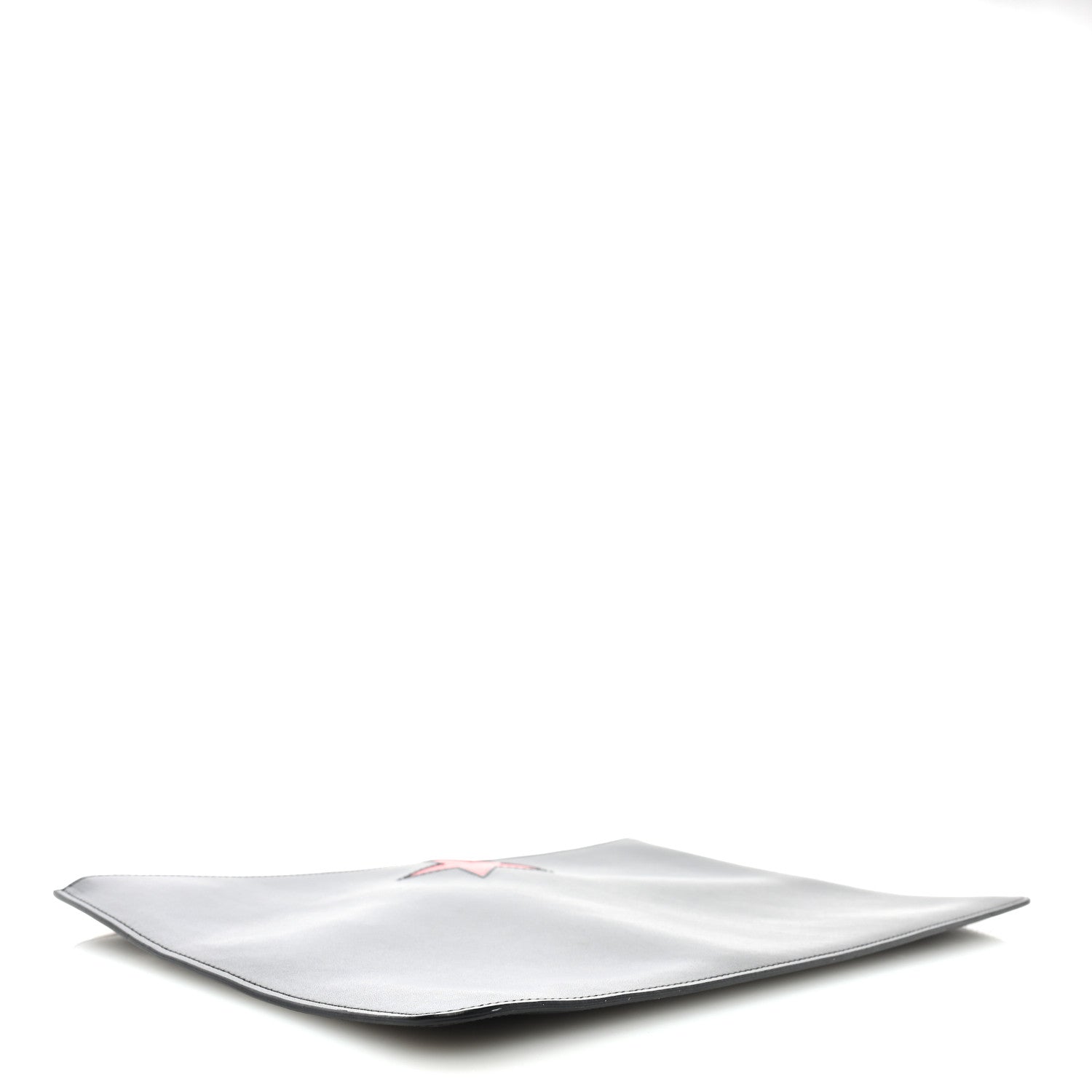 Givenchy Smooth Calfskin Star Small Zip Pouch Black Red 4 of 6