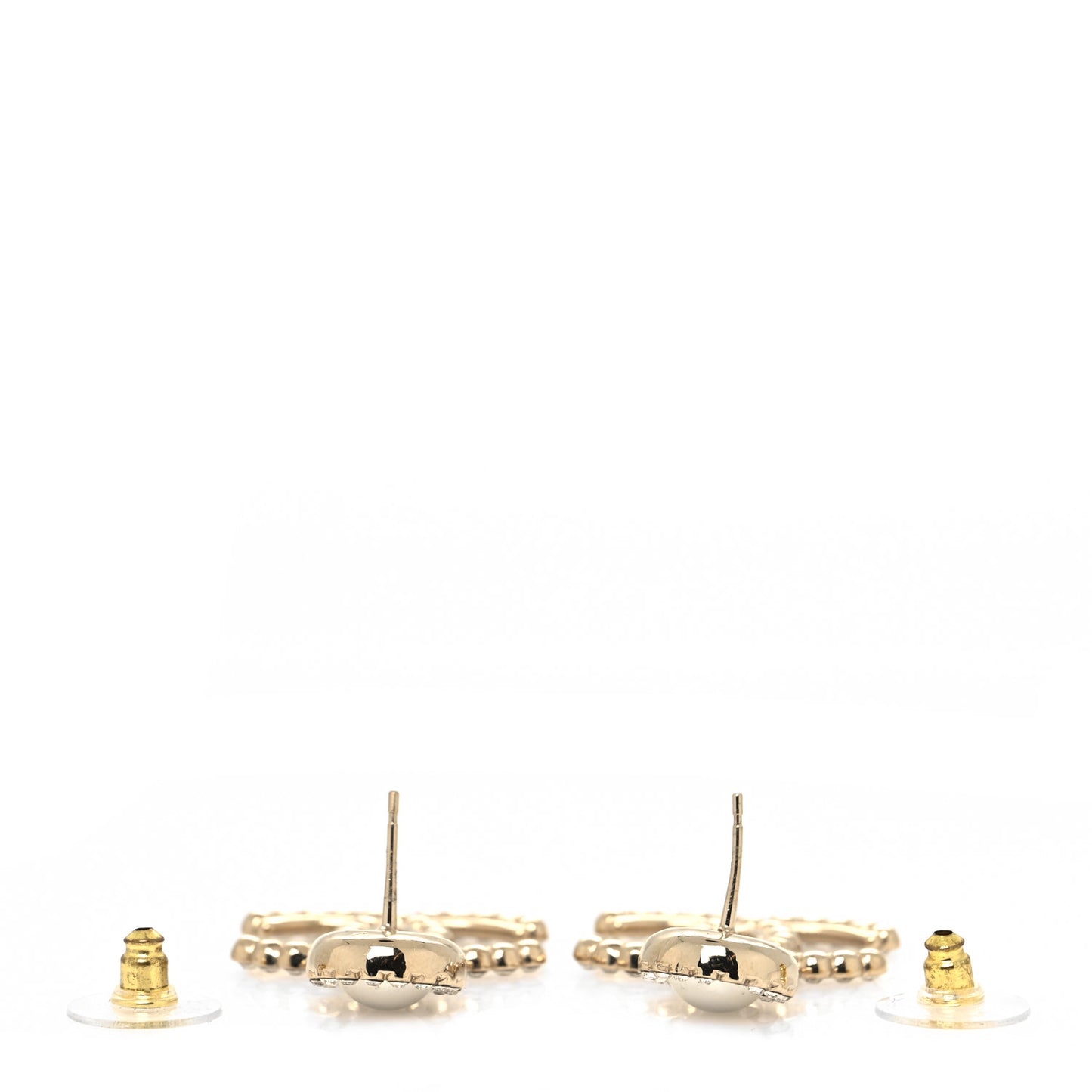 Crystal Pearl Bow-tiful CC Drop Earrings Gold