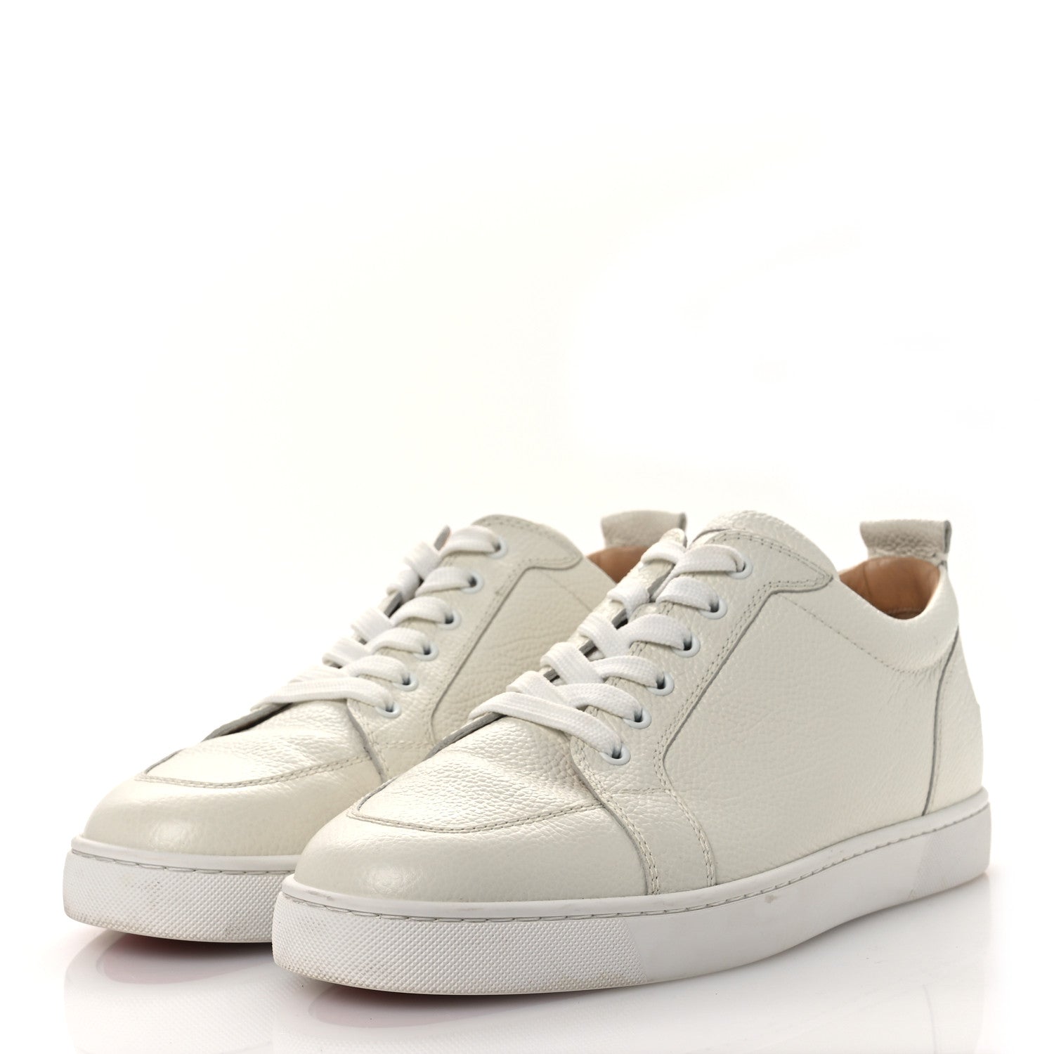 Christian Louboutin Grained Calfskin Rantulow Flat Sneakers 43.5 Latte 4 of 12
