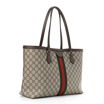Gucci GG Supreme Monogram Medium Ophidia Shopping Tote Brown 3 of 10