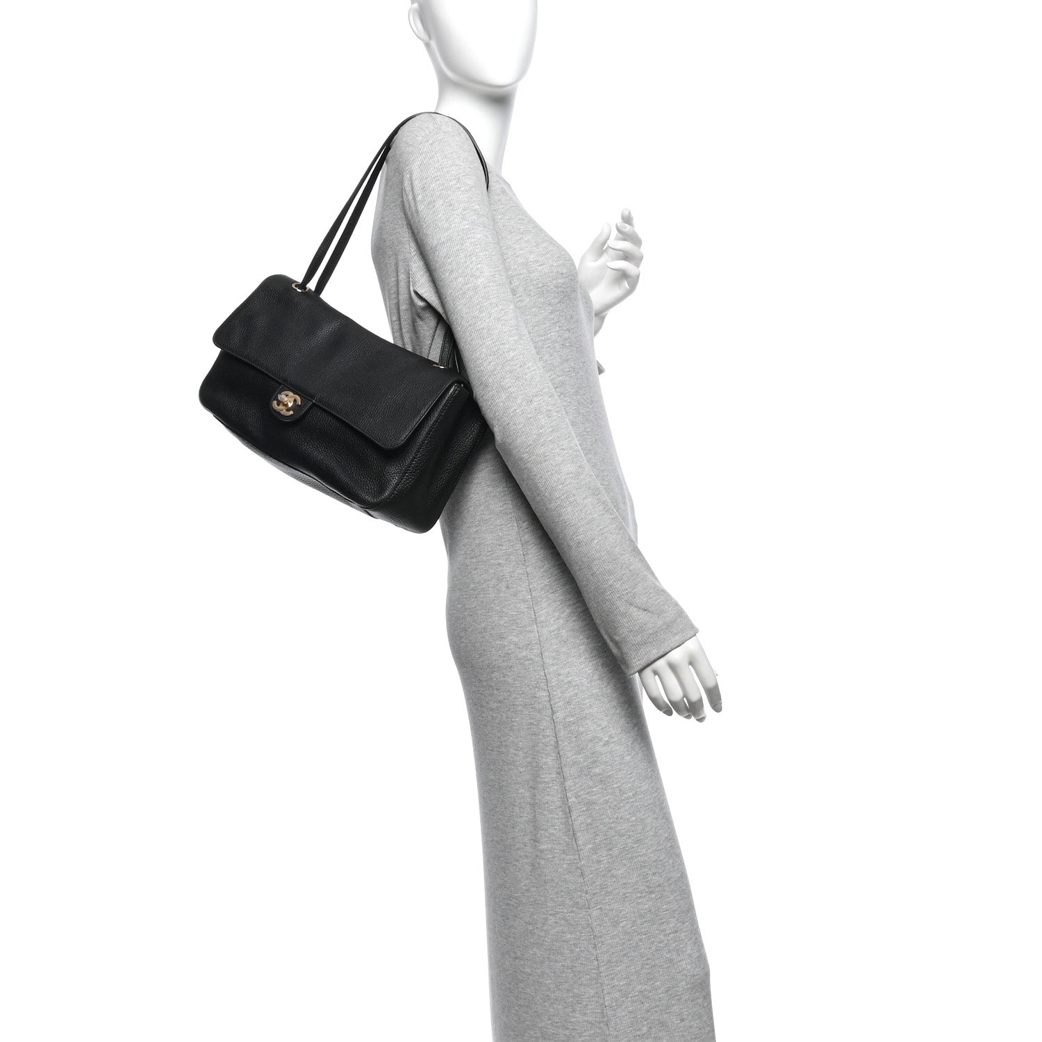 Chanel Grained Calfskin Small Souplissimo Maxi Flap Black 2 of 10