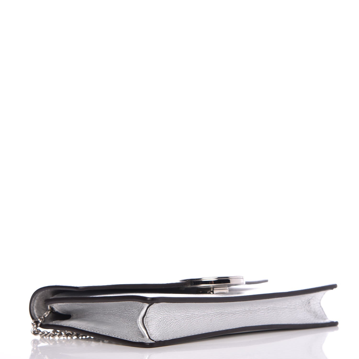 Fendi Vitello Catalan Mirror F is Fendi Medium Envelope Wallet on Chain Argento 4 of 7