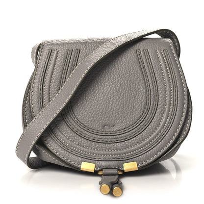 Chloe Calfskin Mini Marcie Round Crossbody Bag Cashmere Grey 1 of 9