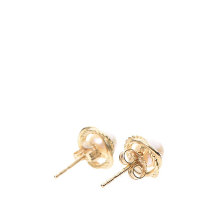 David Yurman 18K Yellow Gold Freshwater Pearl 6mm Infinity Earrings 7 of 7