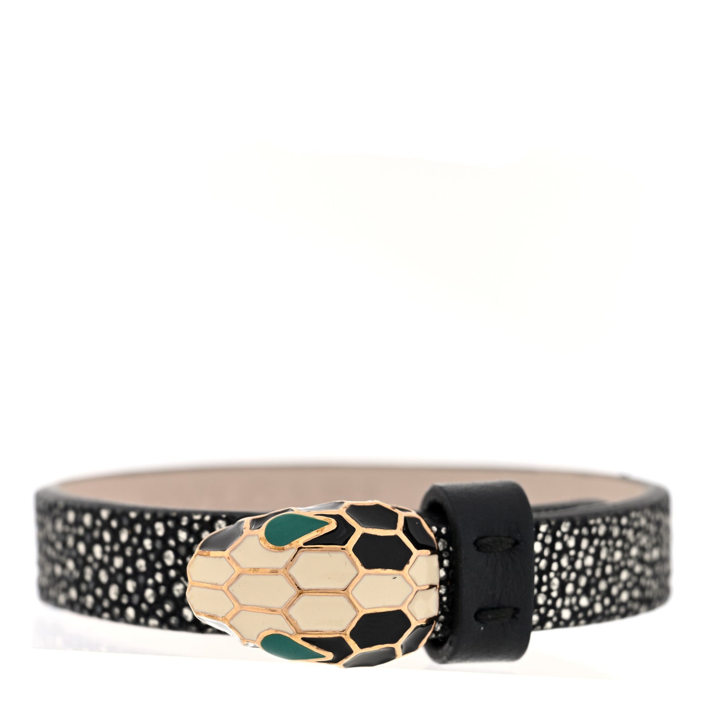 Galuchat Serpenti Forever Bracelet S Black