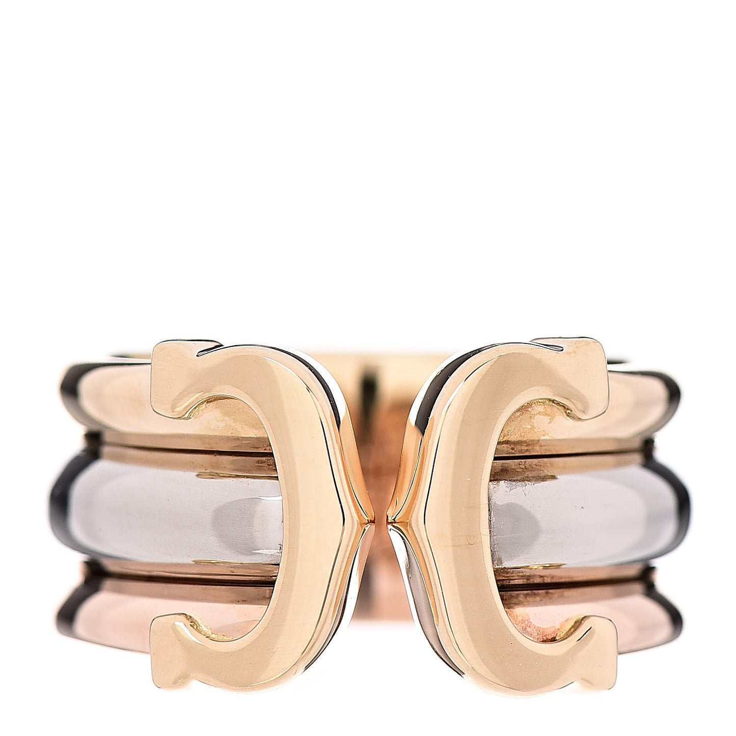 18K Pink Yellow White Gold C De Ring 48 4.5