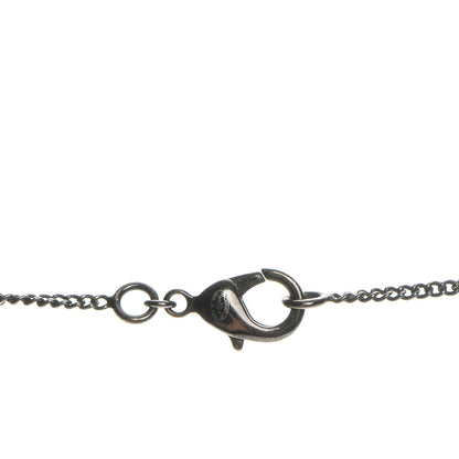 Chanel Crystal Baguette Pearl CC Necklace Black Silver 5 of 5