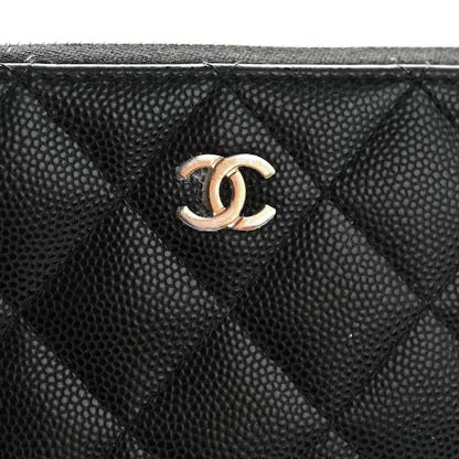 Chanel Caviar Quilted Medium Zip Around Wallet Black 10 of 12
