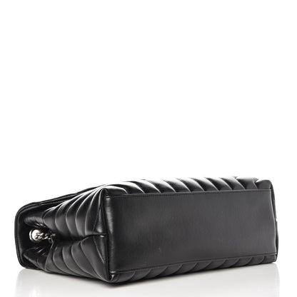 Saint Laurent Calfskin Y Quilted Monogram Medium Loulou Chain Satchel Black 4 of 9