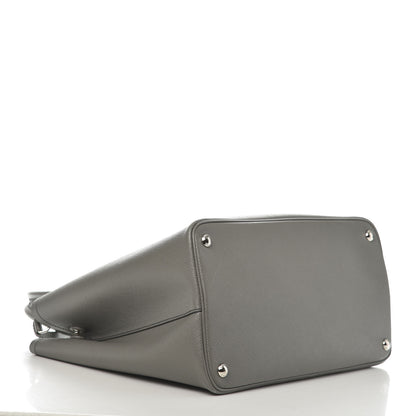 Prada Saffiano Cuir Large Double Bag Marmo 4 of 9