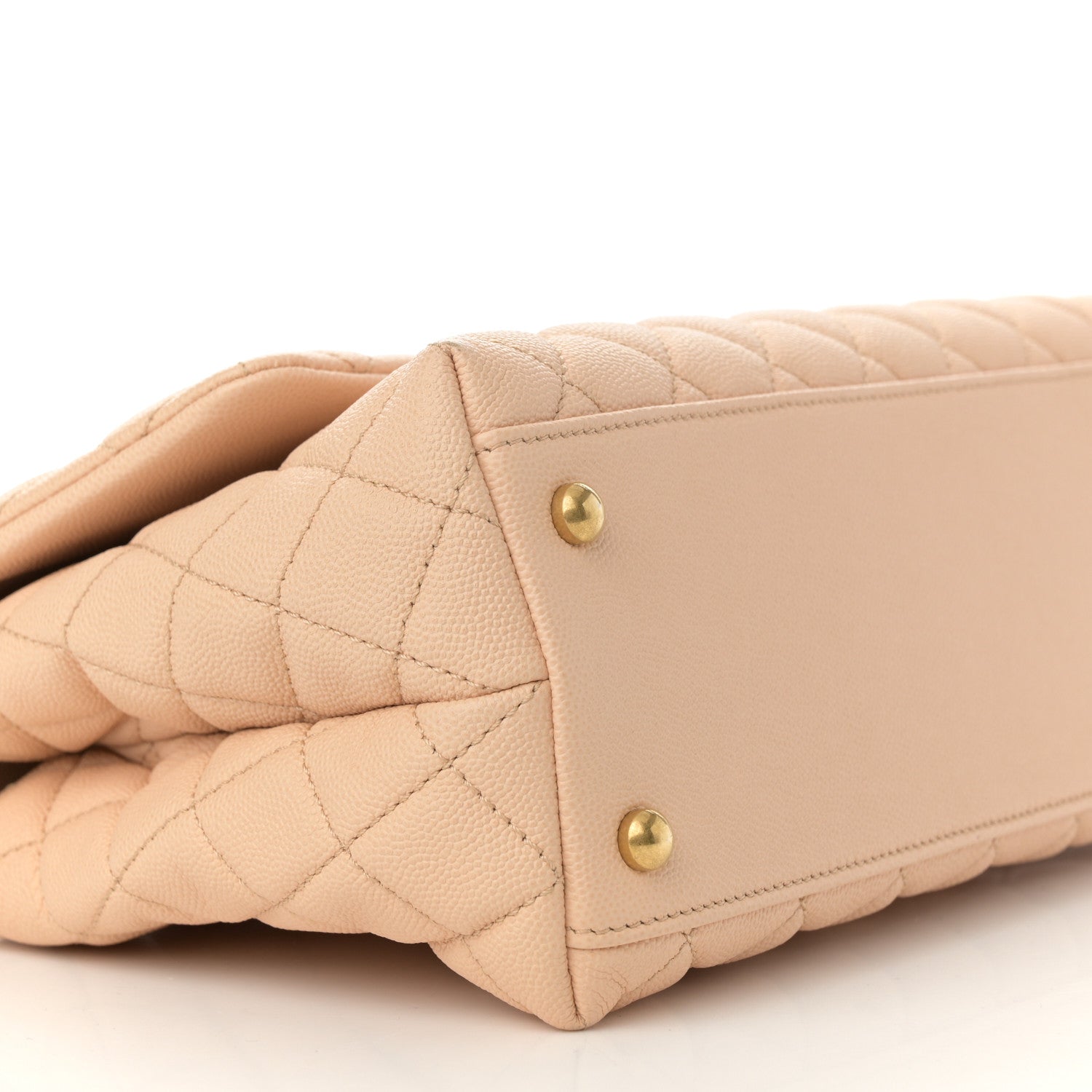 Chanel Caviar Quilted Small Coco Handle Flap Beige 9 of 11