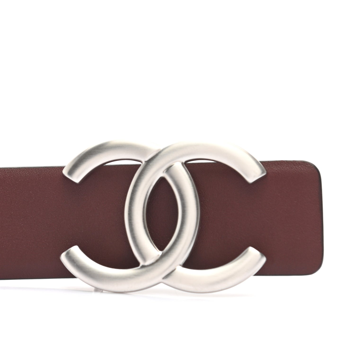 Calfskin CC Reversible Belt 80 32 Black Burgundy