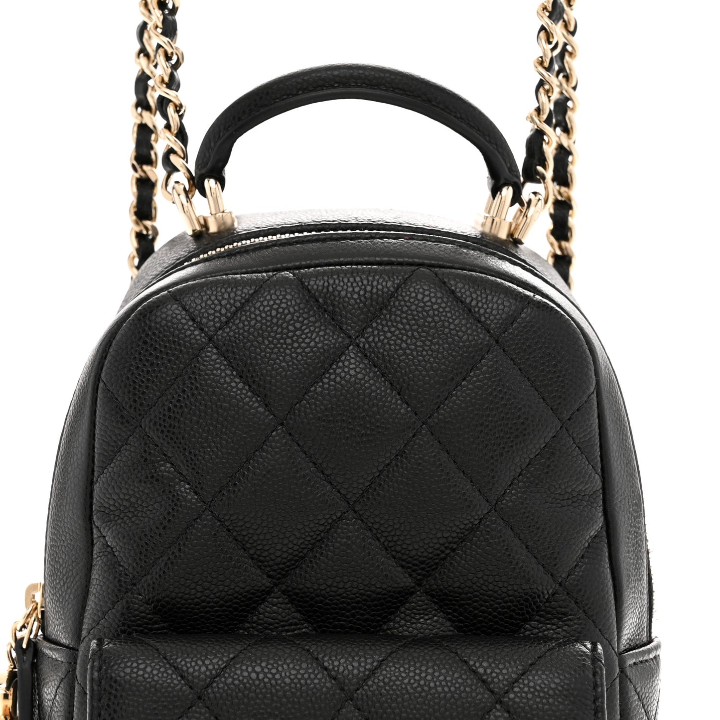 Caviar Quilted CC Mini Classic Backpack Black