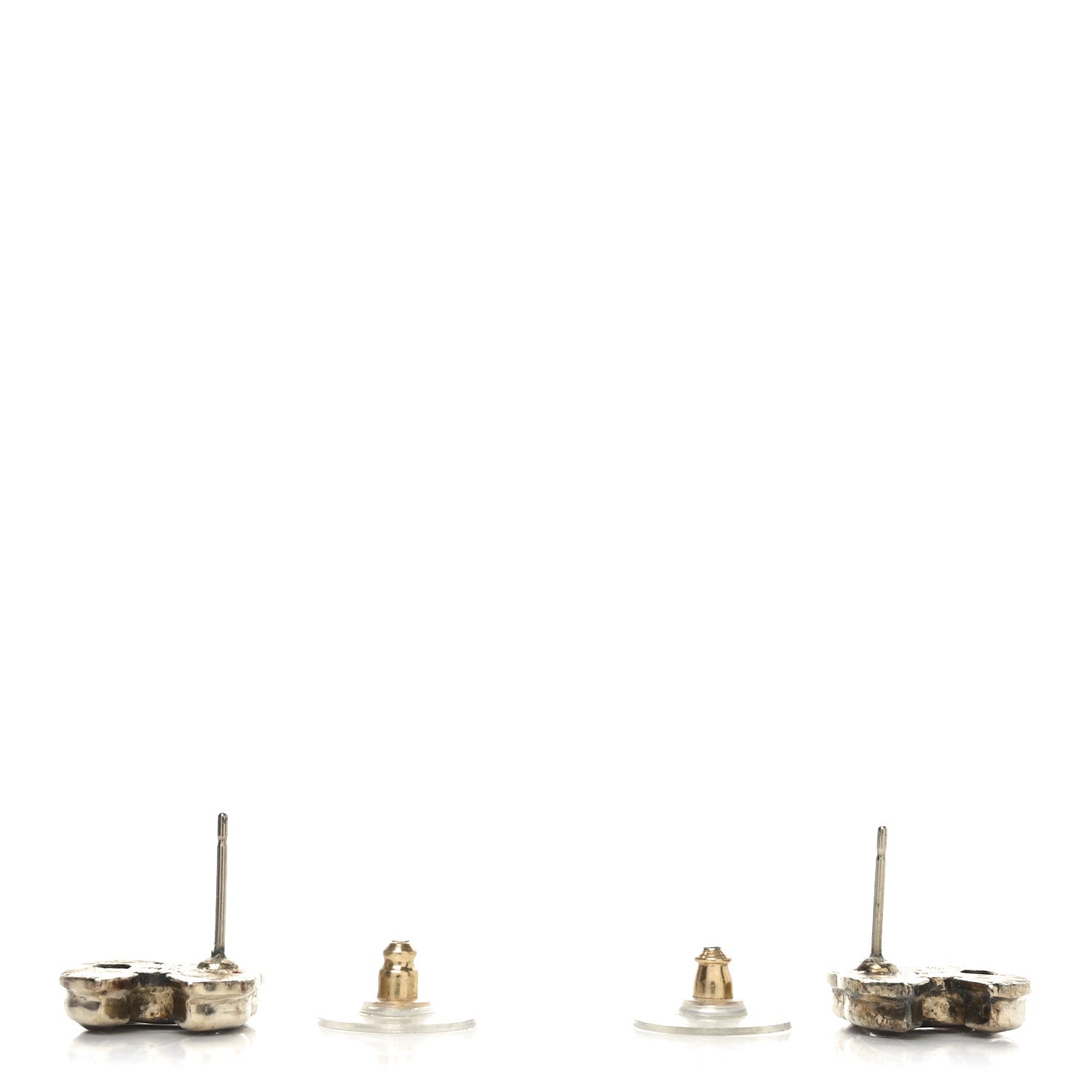 Chanel Enamel CC Earrings Red Gold 3 of 4