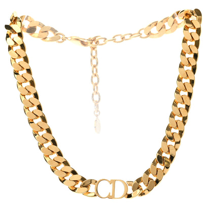 Christian Dior Metal CD Choker Necklace Gold 3 of 7
