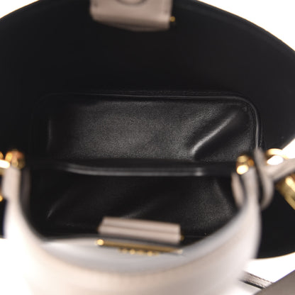Prada Saffiano Cuir Medium Panier Bucket Bag Argilla Black 5 of 9