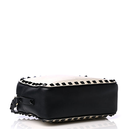 Valentino Garavani Calfskin Rockstud Camera Crossbody Bag Ivory Black 3 of 4