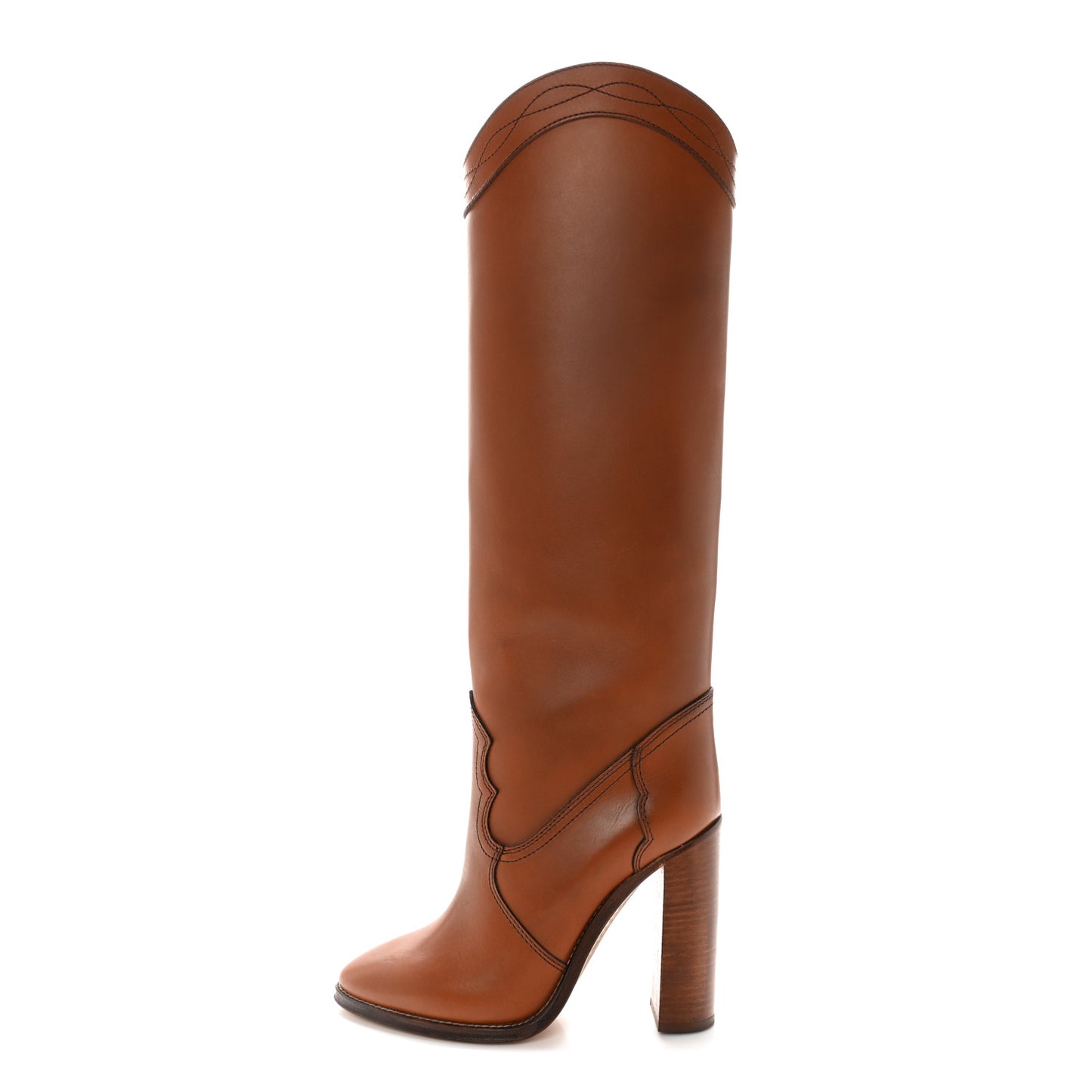 Kate 105 Western Knee High Boots 40 New Papaya