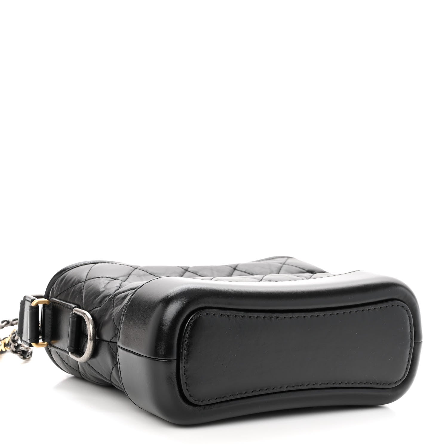 Chanel Aged Calfskin Quilted Small Gabrielle Hobo Black 4 of 10