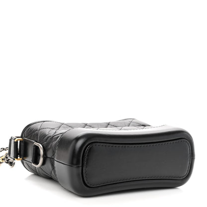 Chanel Aged Calfskin Quilted Small Gabrielle Hobo Black 4 of 10
