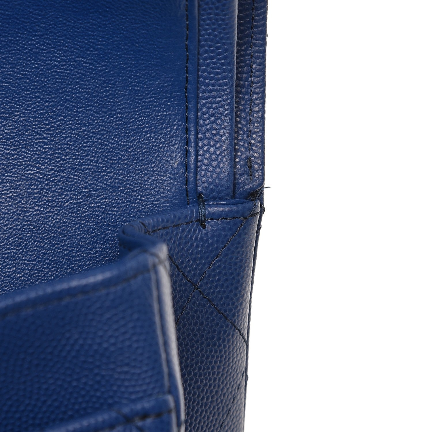 Chanel Caviar Quilted Medium Double Flap Dark Blue 9 of 10