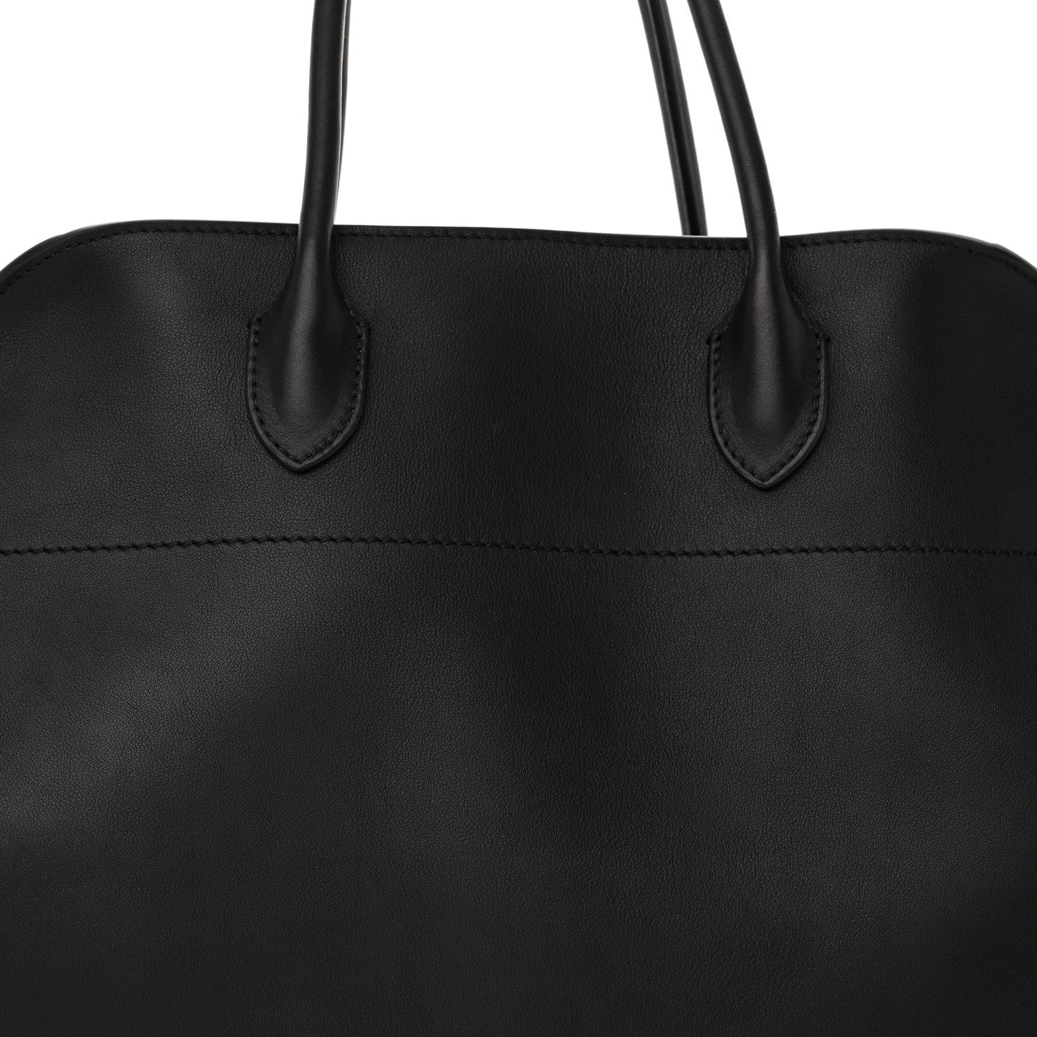 The Row Polished Saddle Calfskin Soft Margaux 15 Black 7 of 9