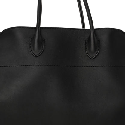 The Row Polished Saddle Calfskin Soft Margaux 15 Black 7 of 9