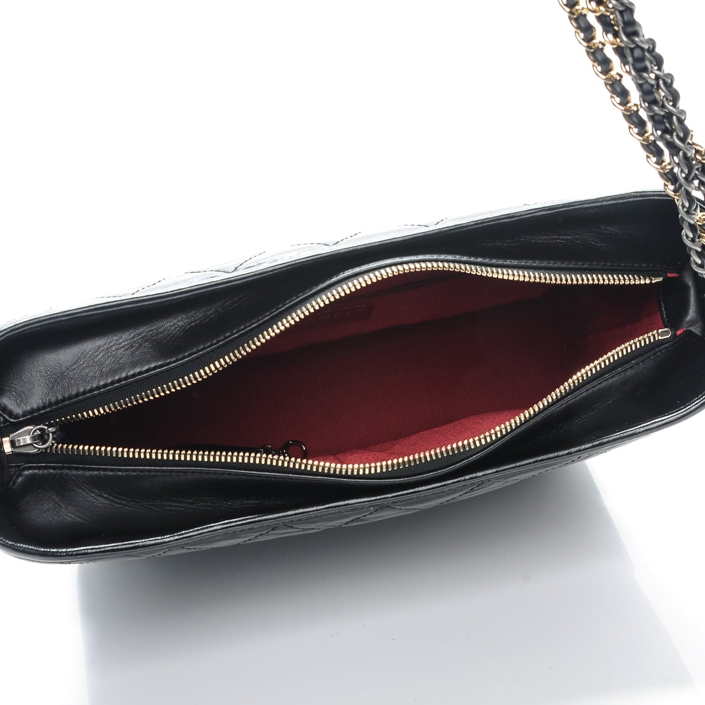 Aged Calfskin Quilted Medium Gabrielle Hobo Black