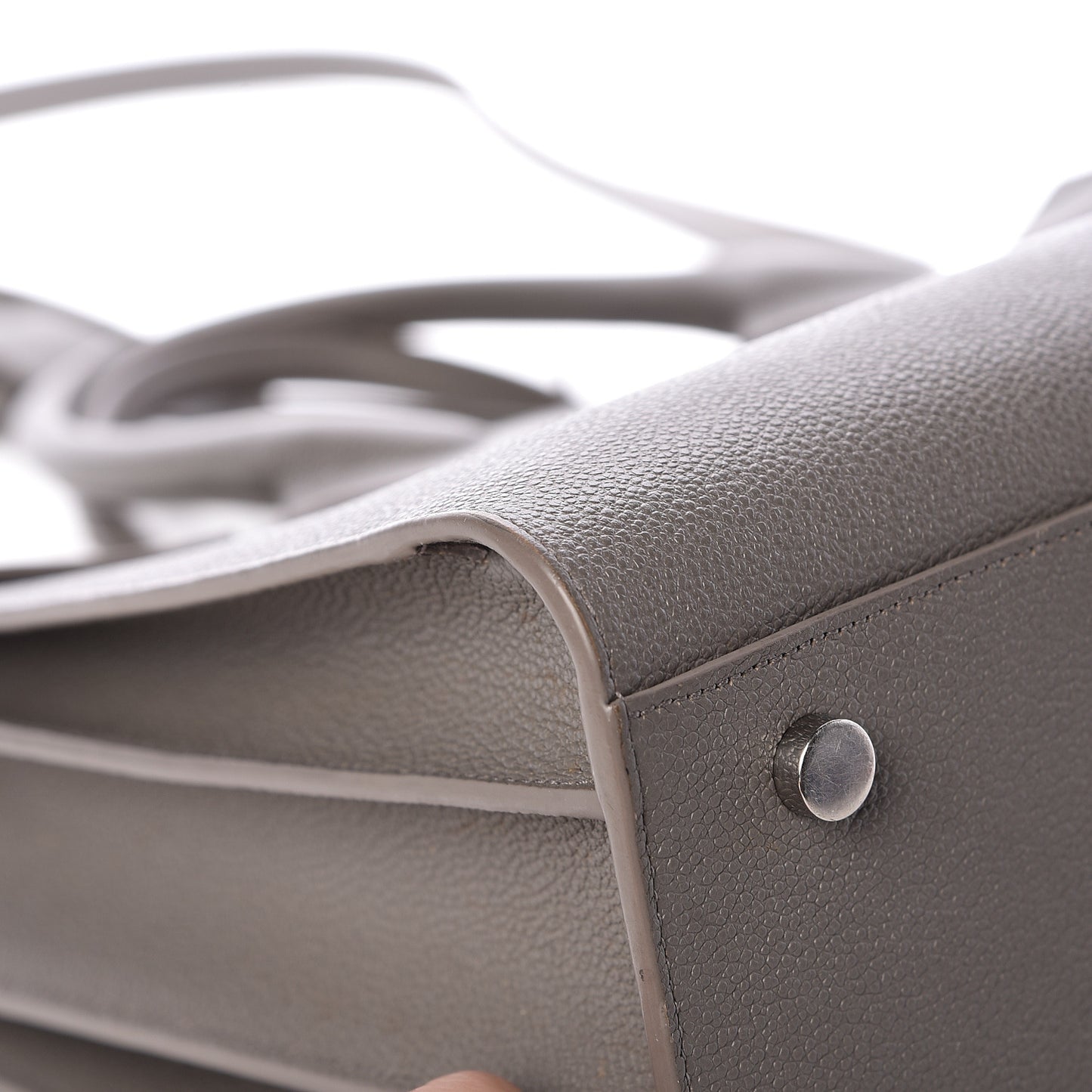 Grained Calfskin Small Sac De Jour Fog