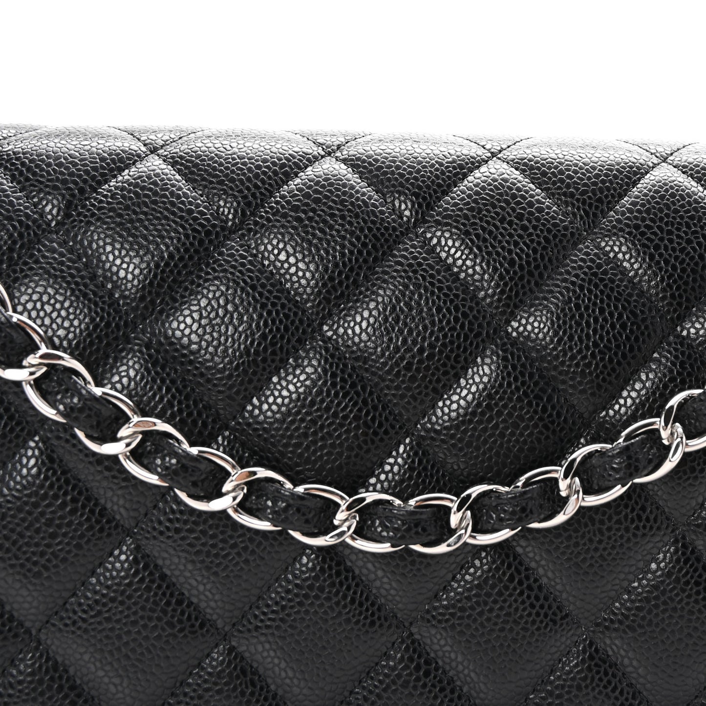 Caviar Quilted Maxi Double Flap Black