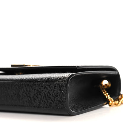 Saint Laurent Grain De Poudre Small Monogram Kate Satchel Black 9 of 10