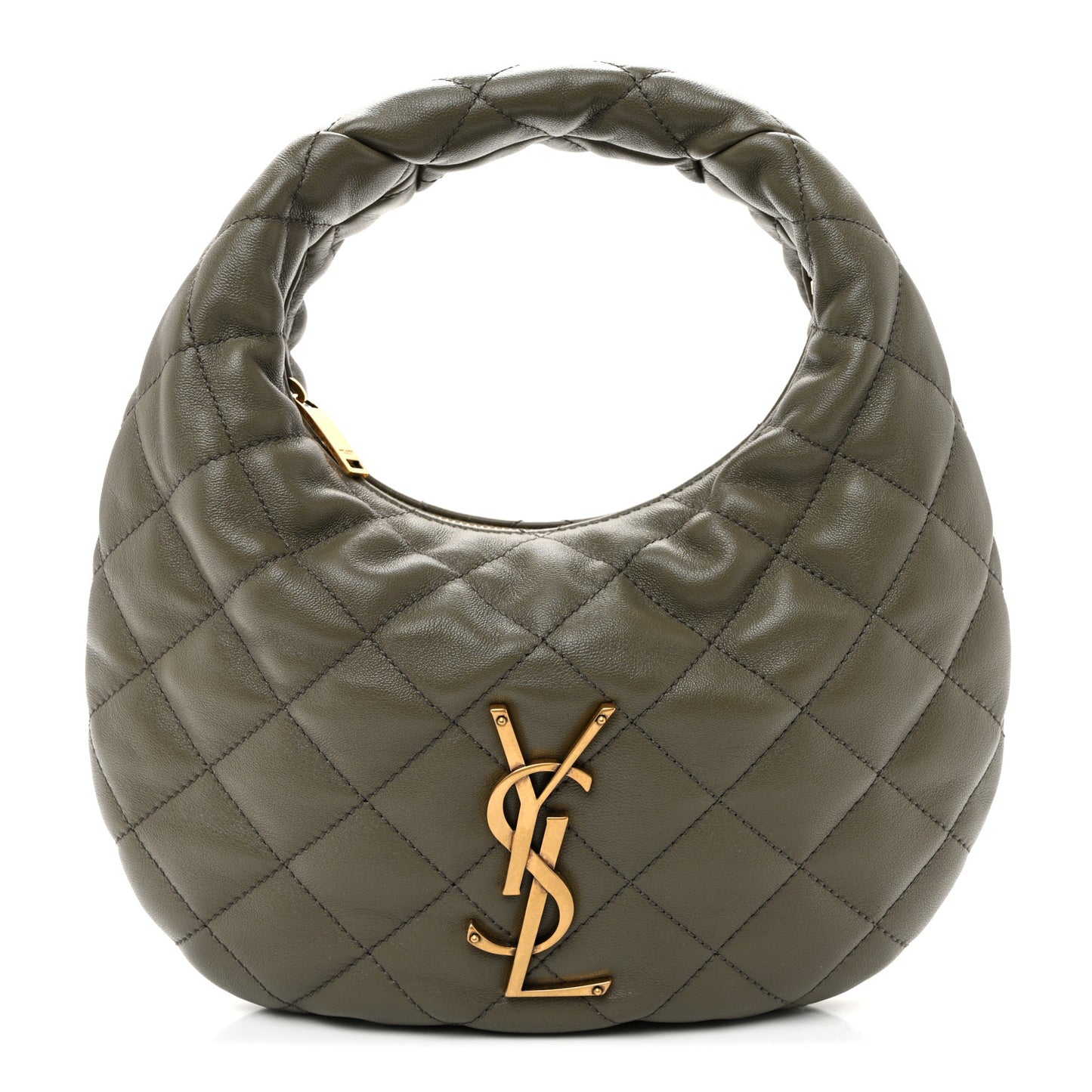 Lambskin Quilted Icarino Bag Dark Strong Moss